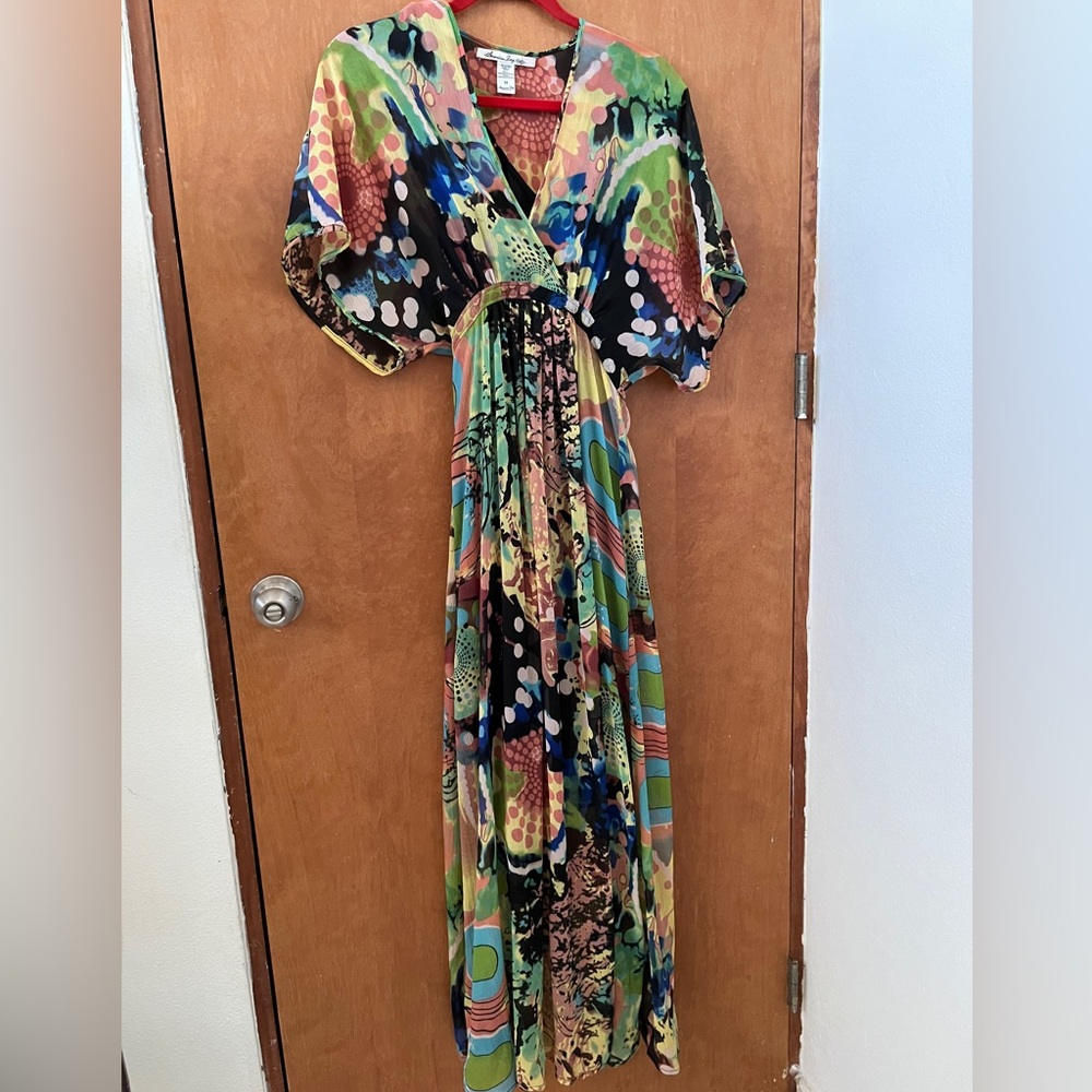 American Rag Medium Boho Multicolor Maxi Dress Excellent Condition